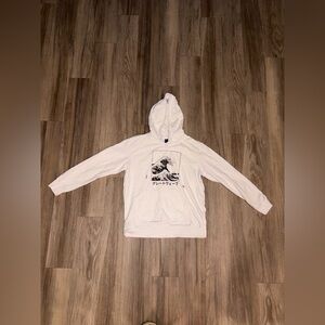 ROMWE White Hoodie with Graphic Print